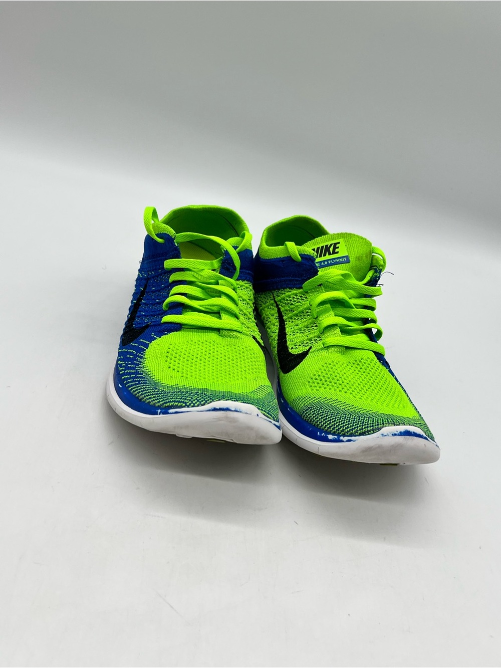 Nike Free 4.0 Flyknit Men's Size 12 Blue Green Mesh Running Sneakers Shoes